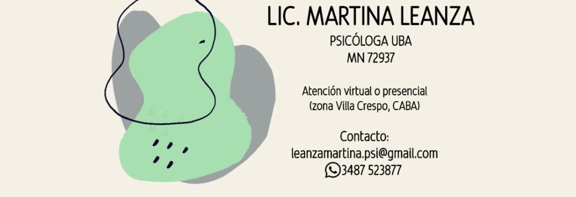 Martina Leanza – Lic. en Psicología UBA.