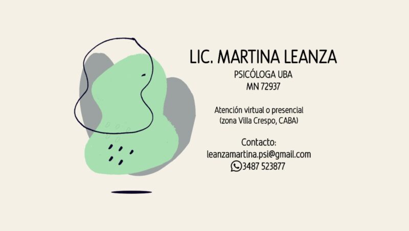 Martina Leanza – Lic. en Psicología UBA.